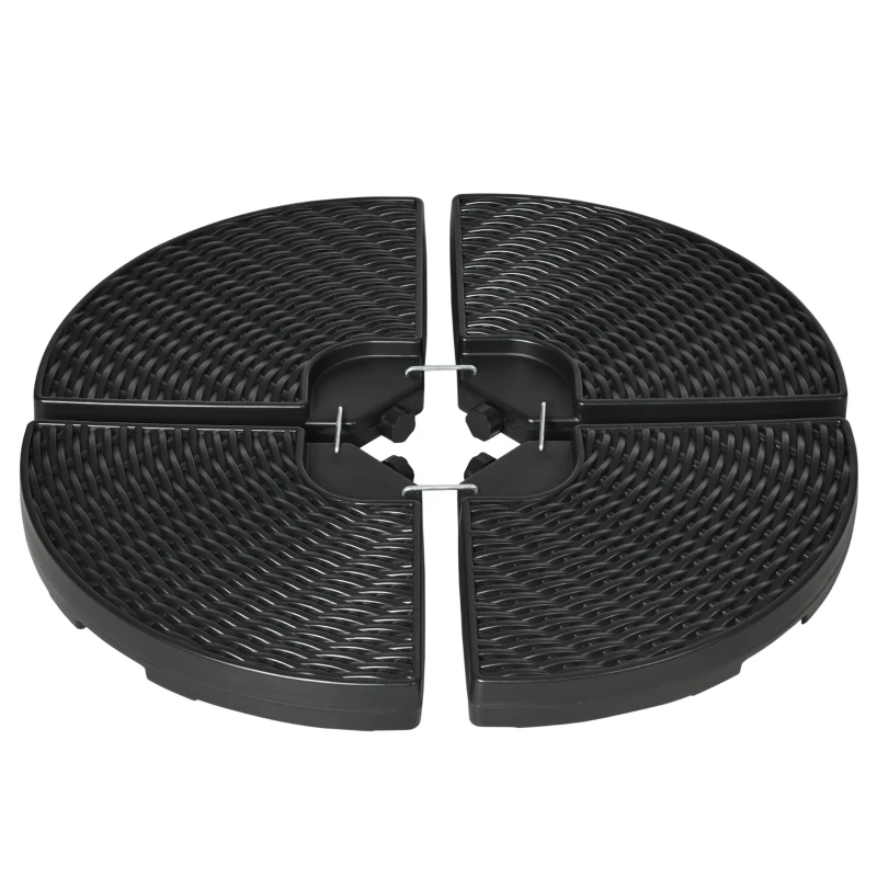 Outsunny 52kg Four-Piece Fillable Cantilever Parasol Weight Set