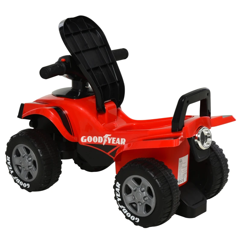 HOMCOM Rutscher Kinder Rutscherauto Kinderauto Kinderfahrzeug Licht Hupe Kunststoff Stahl Rot 60 x 31 x 42 cm