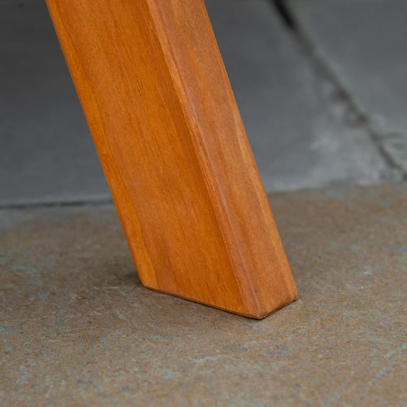 Outsunny Gartenmöbel-Set für 4 Personen Balkonmöbel-Set mit Sitzkissen, Couchtisch, Kiefernholz, Beige