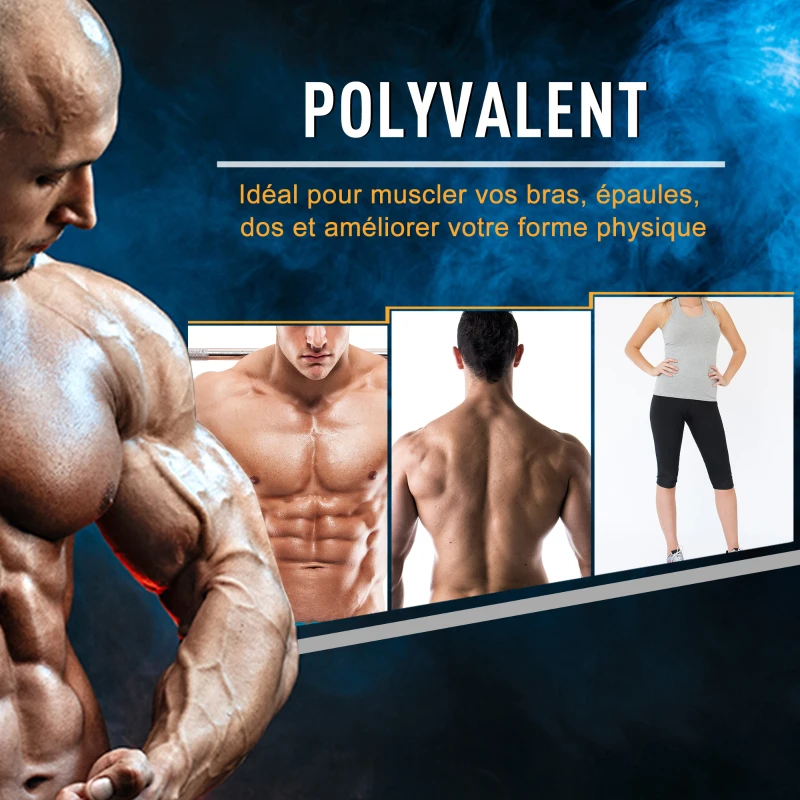 HOMCOM Ensemble d'haltères musculation 30 kg total poids réglable disques 2,5 / 1,25 kg 2 barres d'haltères nickelé revêtement plastique Ø 21,5 / Ø 17,5 cm noir