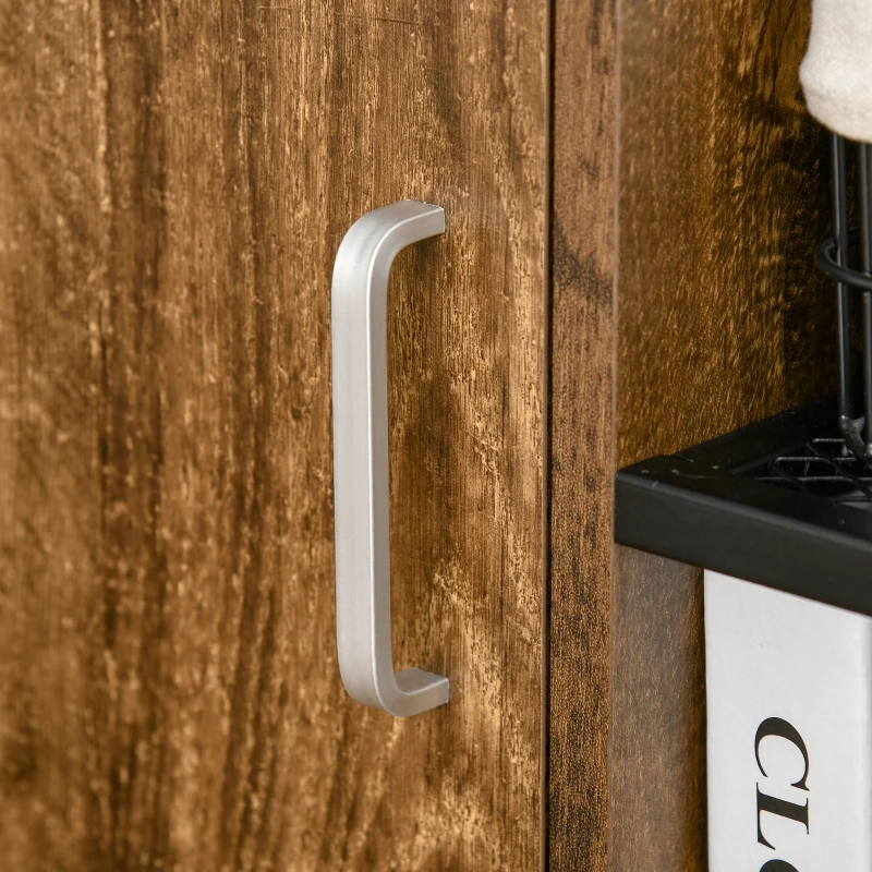 HOMCOM Mobile per Stampante e Documento, Cassettiera con Rotelle in Stile Nordico, Mobiletto Multiuso per Ufficio e Casa, Marrone Vintage