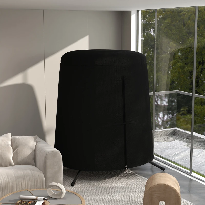 Outsunny Outdoor-Möbelabdeckung Möbelabdeckung Schutzplane für Möbel, wetterbeständig, 196 cm x 196 cm x 230 cm, Schwarz