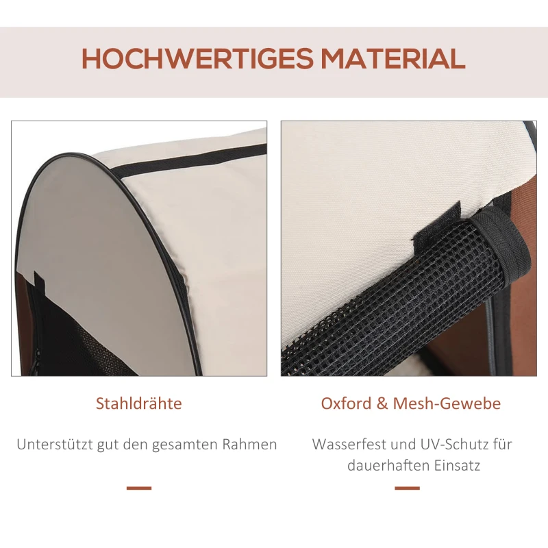 PawHut Hundebox faltbare Hundetransportbox Transportbox für Tier 2 Farben 5 Größen, Kaffee