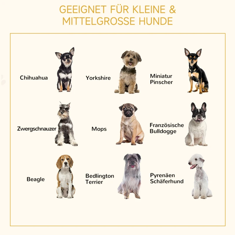 PawHut Rattan Hundesofa Hundekorb Hundebett mit Kissen Katzenbett Katzensofa Geflochtenes Haustiersofa für kleine und mittelgroße Hunde erhöhtes Design wetterbeständig Gelb 84 x 53 x 25 cm