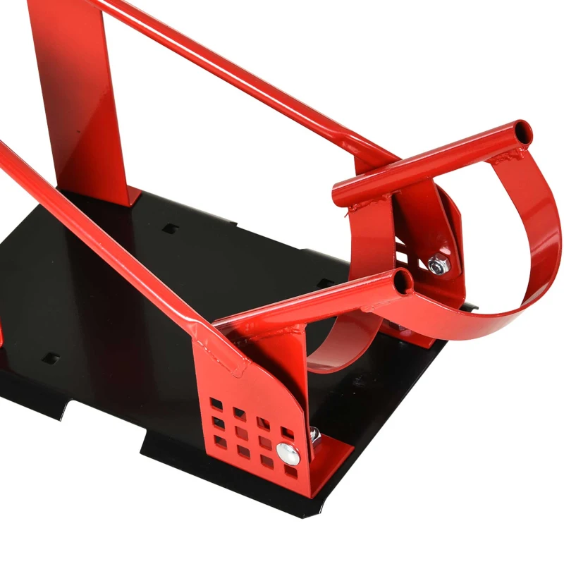 HOMCOM Rail de support universel pour moto support roue moto support béquille moto  bloque roue 8-15,5 cm trous pré-percés