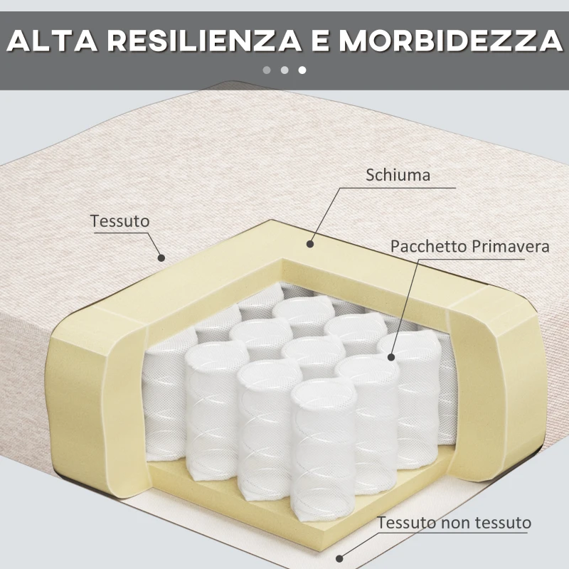 HOMCOM Divano Letto 3 Posti in Tessuto con Poggiapiedi e Schienale a 5 Reclinazioni, 213x91x83cm, Crema