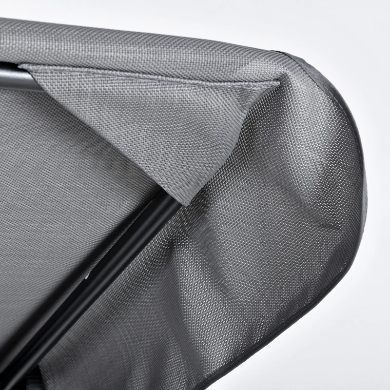 Outsunny Balancelle de Jardin 3 Places Grand Confort Toit Inclinaison réglable épais Coussins Amovibles Polyester Acier époxy Gris