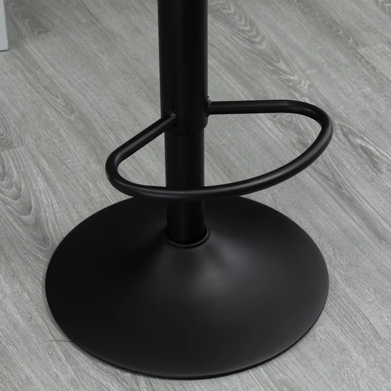 HOMCOM Barstuhl, 2er-Set, höhenverstellbar, drehbar, modernes Design, Kunstlederbezug, hellgrau, 45 x 50 x 102cm