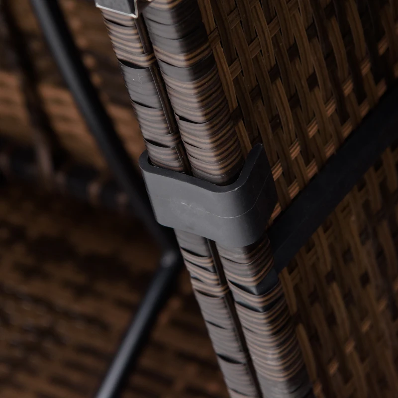 Outsunny Mobili da Giardino in Rattan e Alluminio Set 8 Pezzi, Salotto da Giardino Componibile con Divani e Tavolino da Esterno