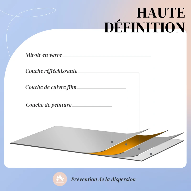 HOMCOM Miroir mural forme organique avec 3 étagères de rangement pour salle de bain, cadre en métal noir, dim. 40 x 86 cm