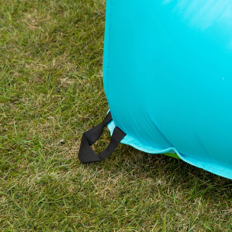 HOMCOM Hüpfburg mit Gebläse Springburg Spielburg Rutsche Spielhaus aufblasbar 420D Oxford-Gewebe Outdoor groß bunt 366 x 274 x 183 cm