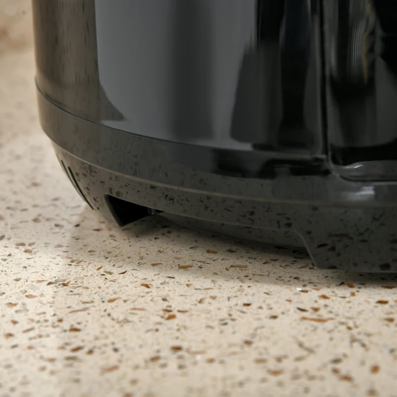 HOMCOM Heißluftfritteuse ohne Öl 4,5 L 1500W Airfryer mit 8 voreingestellte Modi LED-Display Antihaftbeschichteter Fritterkorb für gesundes ölfreies fettarmes Kochen Schwarz 28 x 35,1 x 33 cm