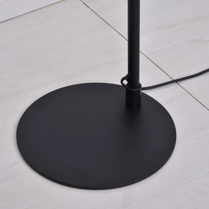 HOMCOM Lampada da Terra in Stile Vintage Industriale per Soggiorno o Camera da Letto Nera 39x25x147cm