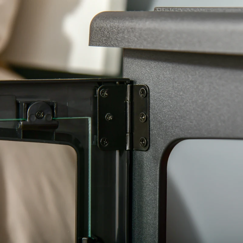 HOMCOM Chimenea Eléctrica 900W/1800W con Efecto de Llama Temperatura Ajustable y Protección Sobrecalentamiento Negro