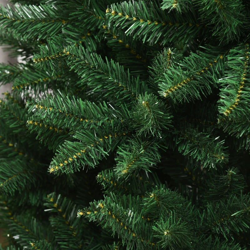 HOMCOM Albero di Natale Artificiale 180cm con 800 Rami e Base in Metallo, Verde