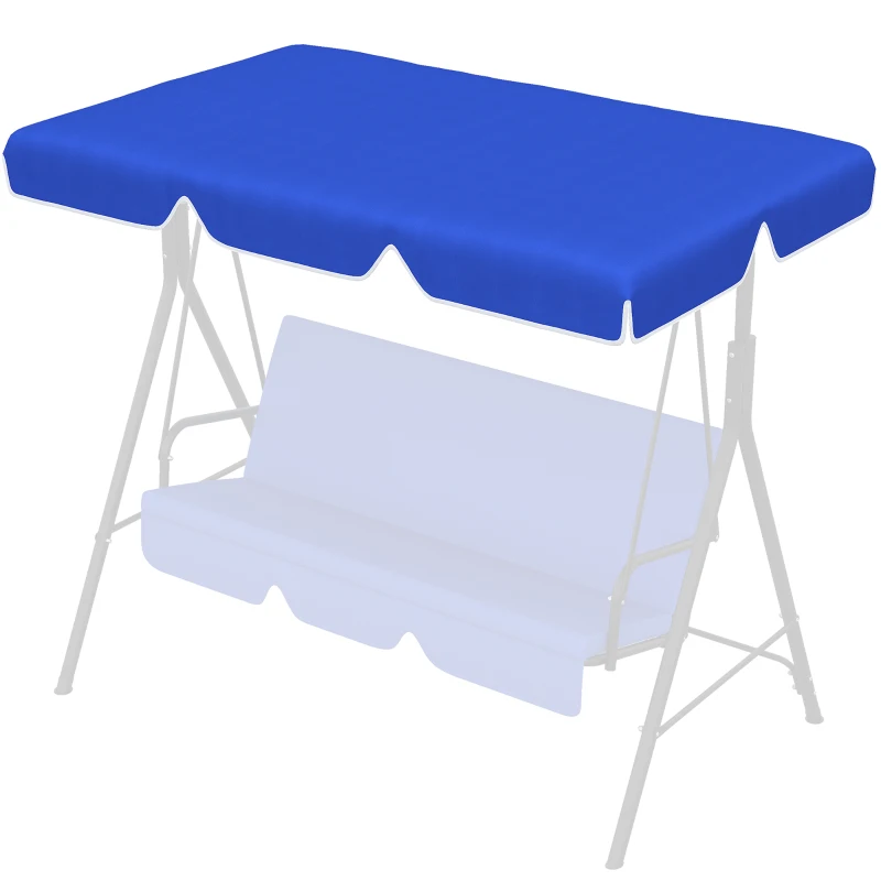 Outsunny Tettuccio di Ricambio per Dondolo in Poliestere con Protezione UV50+, 192x144cm, Blu
