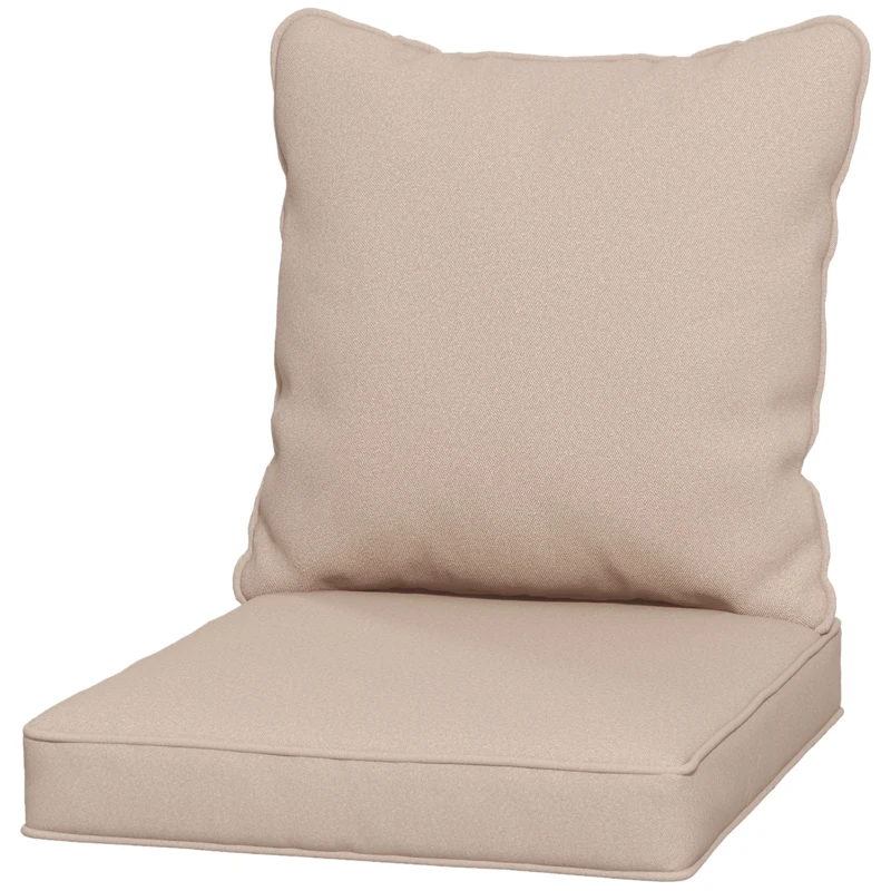 Outsunny Seat and Back Padded Cushion Set, CUSHION ONLY - Beige