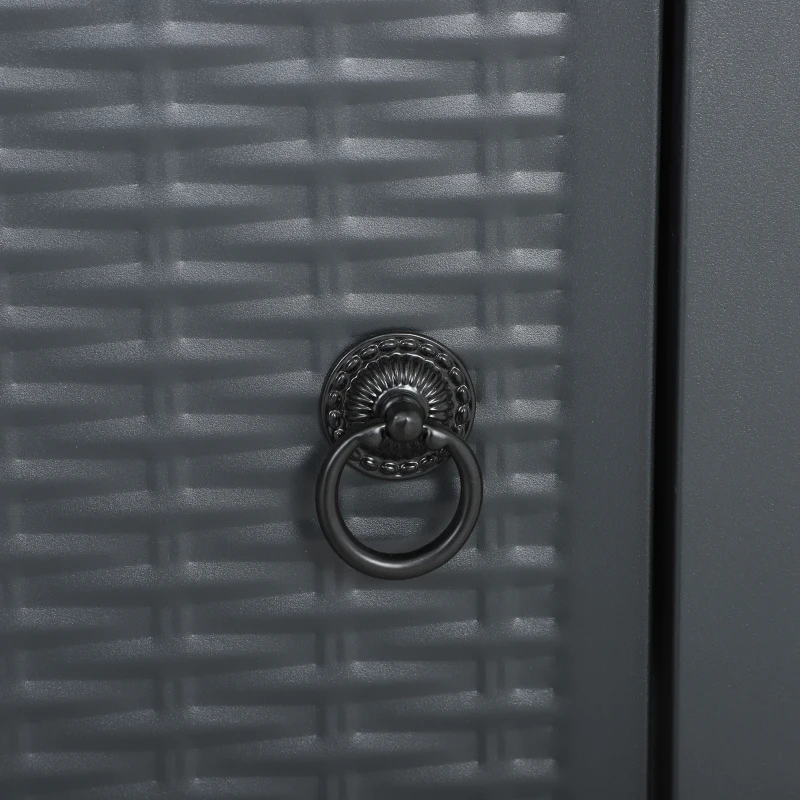 Outsunny 71 x 71cm 40000 BTU Gas Firepit Table - Black/Dark Grey