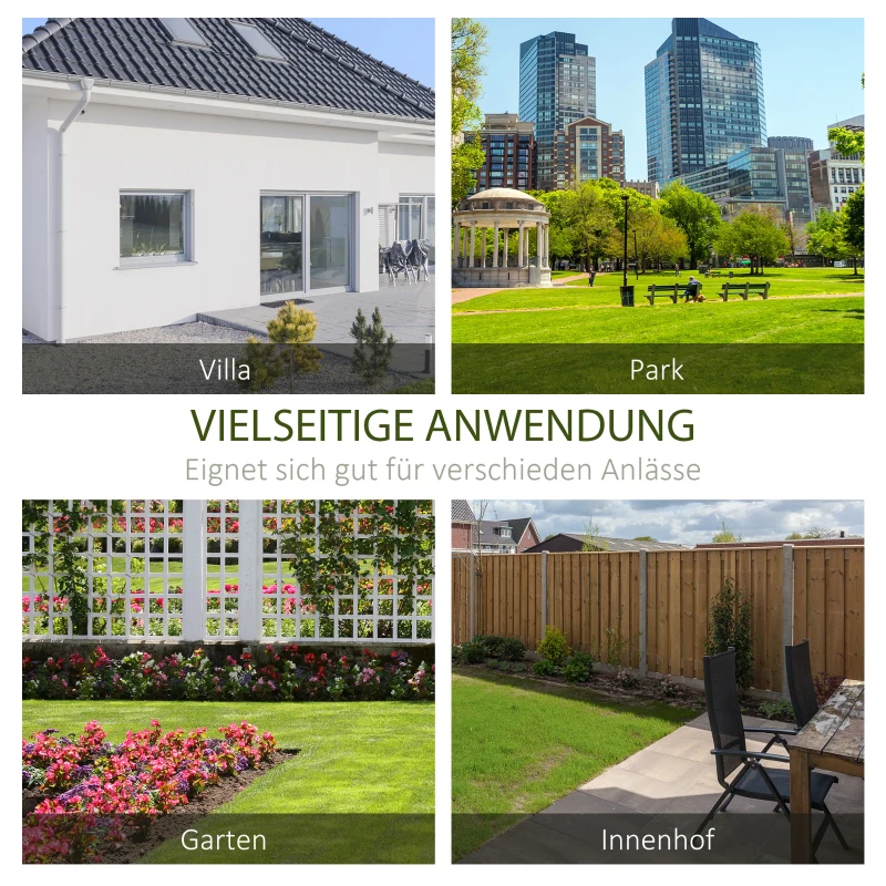 Outsunny Nostalgische Gartenbank aus Metall,  2-Sitzer, wetterbeständig, schwarz, 113 cm x 58 cm x 98 cm