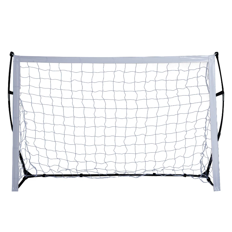 HOMCOM Cage de foot but de foot 183L x 50l x 122H cm portable avec sac de transport acier fibre verre filet PE