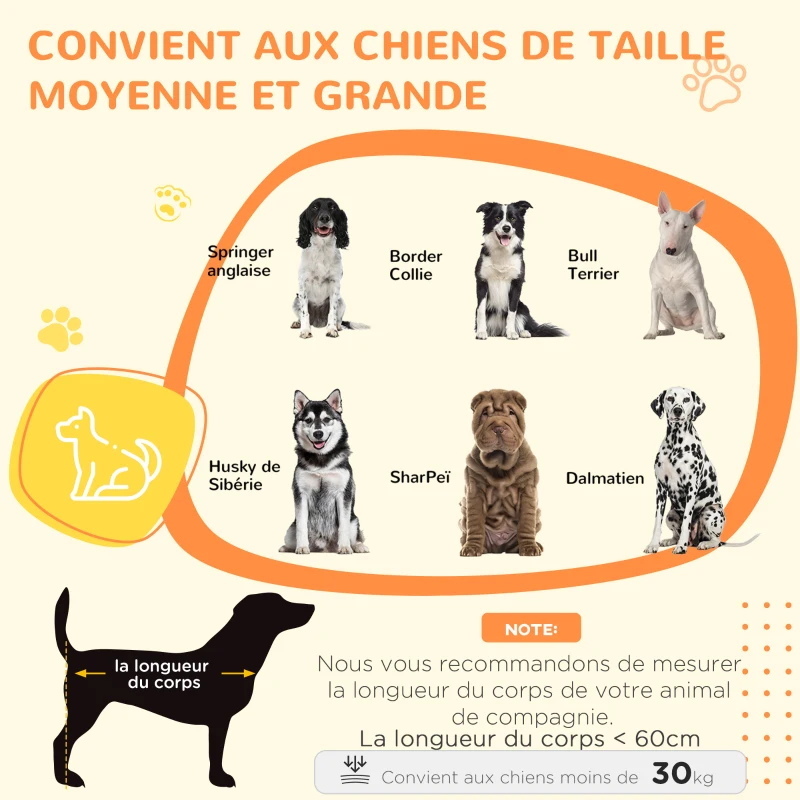 PawHut Cage pour chien cage de transport sur roulettes avec support de gamelle plateau amovible 2 portes verrouillables