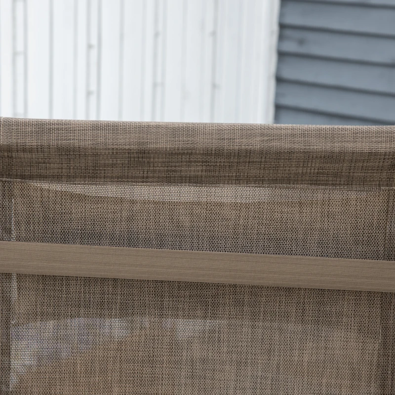 Outsunny Sonnenliege inklusive Kopfkissen, verstellbare Rückenlehne, wetterbeständig, Massivholz, Braun + Natur