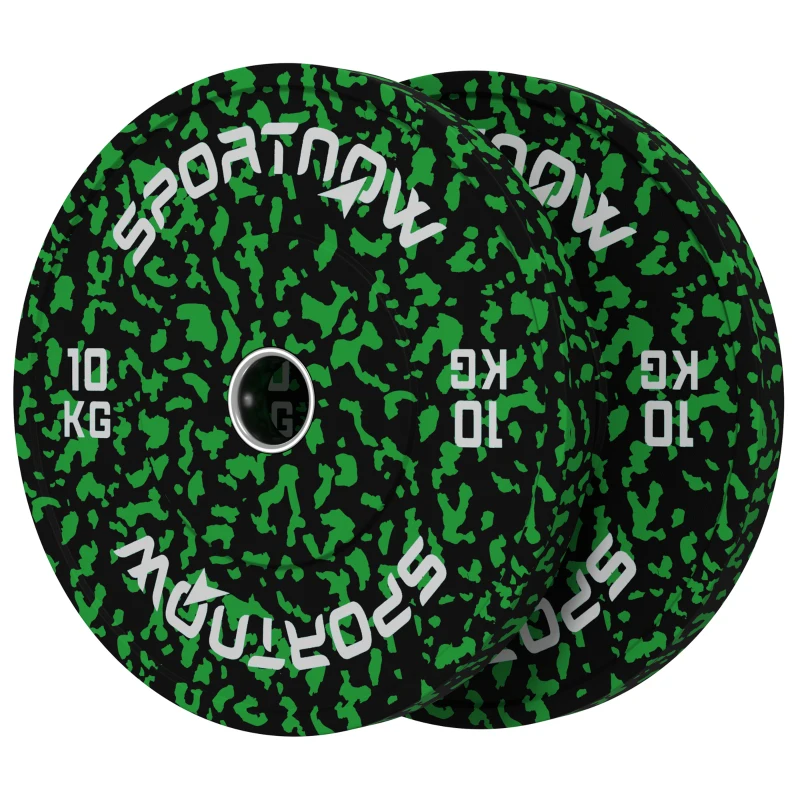 SPORTNOW Olympic Weight Plates with 5cm Holes, for Weight Lifting, 2 x 10kg