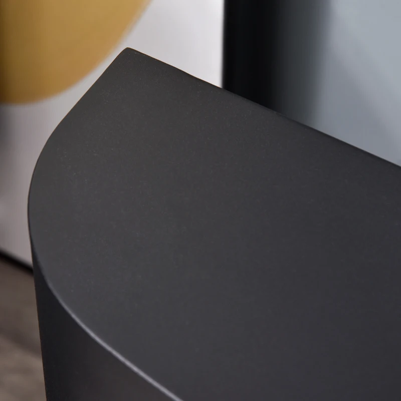 HOMCOM Cheminée bioéthanol sur Pied, brûleur 1,5 L, environ 3 h de durée de combustion, contrôle de Flamme et crochet Inclus, Dim. 46,5L x 53l x 65H cm, Acier Noir