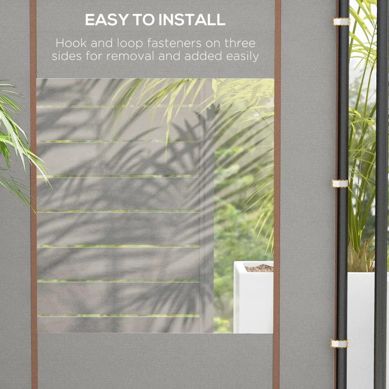 Outsunny Set of Two 295cm Replacement Canopy Walls - Grey