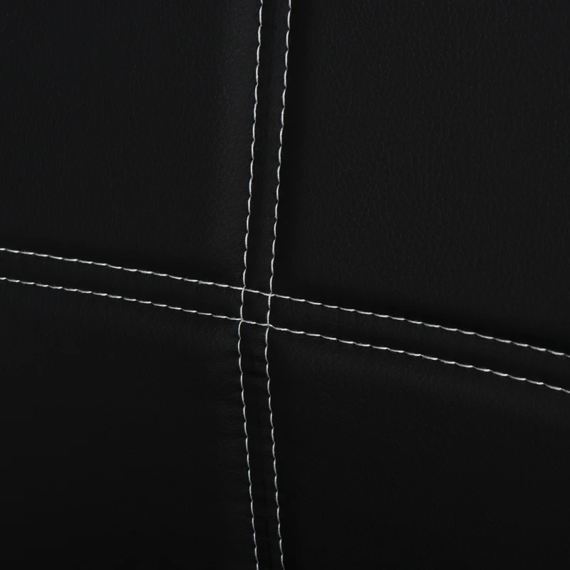 HOMCOM Set 5 Pezzi con 1 Tavolo e 4 Sedie per Cucina o Sala da Pranzo in Finta Pelle, Metallo e Vetro Temperato, Nero