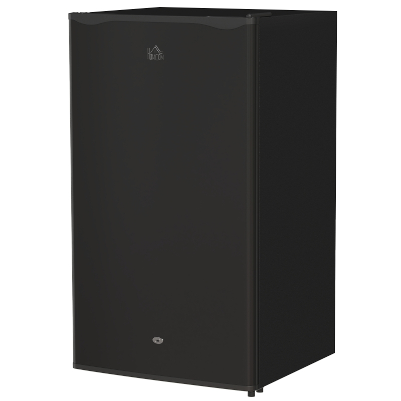 HOMCOM 91L Freestanding Under-Counter Fridge with Lock - Black