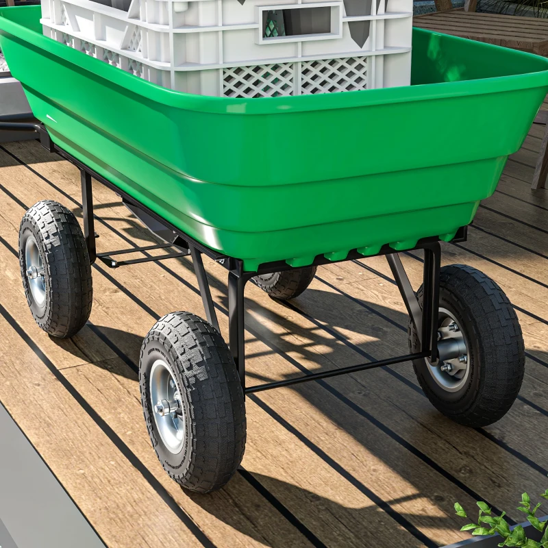 Outsunny Lot de 2 Pneus Pneumatiques de Remplacement Alésage de 16mm pour Chariot de Jardin, Brouette et diable