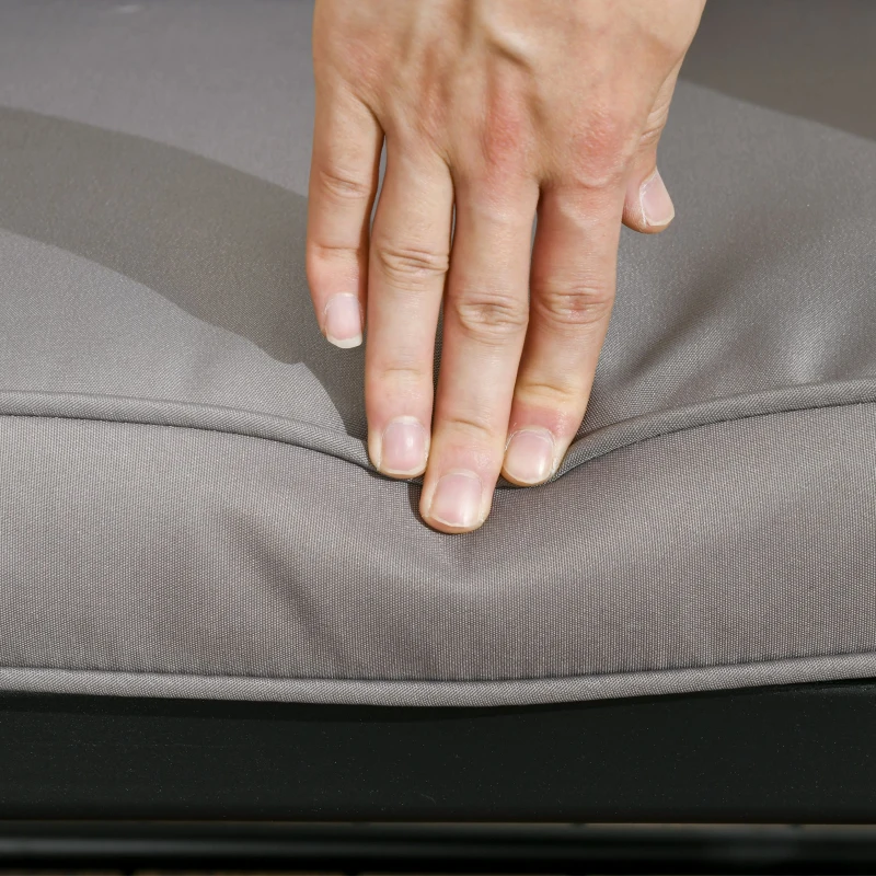 Outsunny Rattan Gartenmöbel-Set für 2 Personen inkl. Couchtisch und 2 Schaukelstühle, mit Kissen, Stahl, Braun