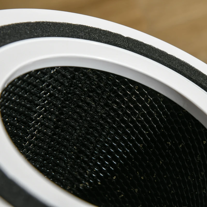 HOMCOM Purificateur d'air + Filtre pour purificateur d'air Ioniseur CADR 225m³/h minuterie 4 vitesses filtre à charbon actif