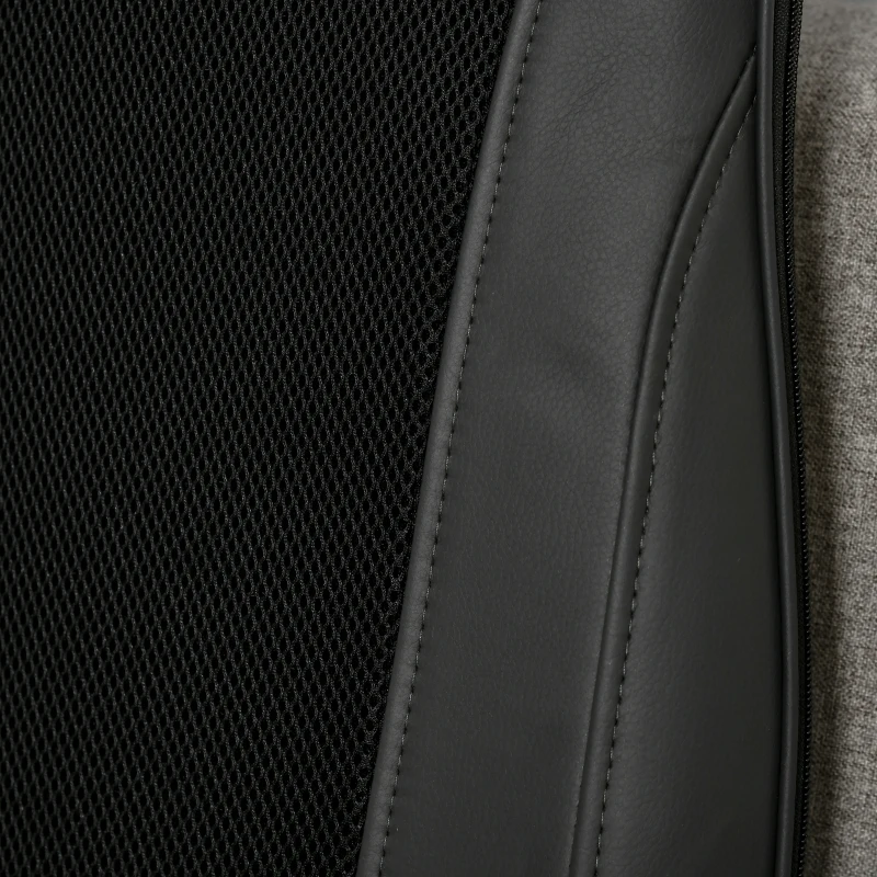 HOMCOM Shiatsu Back Massager for Neck, Massage Chair with Deep Tissue Kneading, Heating and Remote, Massage Cushion with Vibrating Points for Home Office and Car, Black