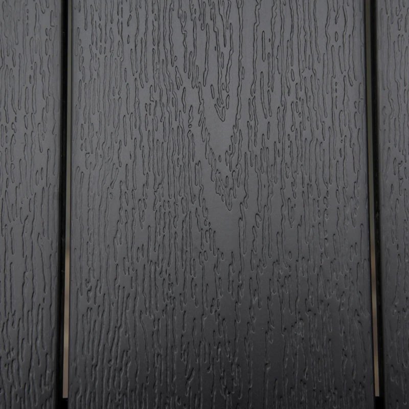 Outsunny Gartentisch für 6 Personen Esstisch Aluminiumtisch Gartenmöbel Loungemöbel pflegeleicht Kunststoff Schwarz 140 x 90 x 74 cm