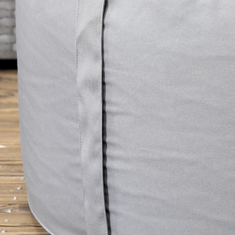 Outsunny Hocker, Ottomane, aufblasbar, waschbarer Bezug, bis 150 kg belastbar, dunkelgrau, 80 x 80 x 37 cm