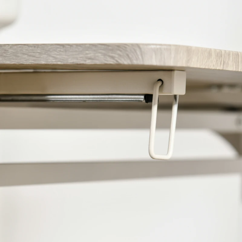 HOMCOM 2-teilige Sitzgruppe, Klappbarer Esstisch mit 2 Stühlen, Klapptisch, 110 cm x 70 cm x 75 cm, Weiß + Natur