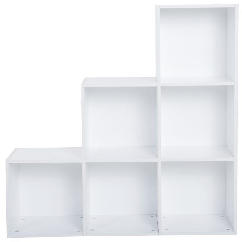 Homcom Meuble de Rangement à 6 Casiers Blanc 92 x 30 x 92 cm
