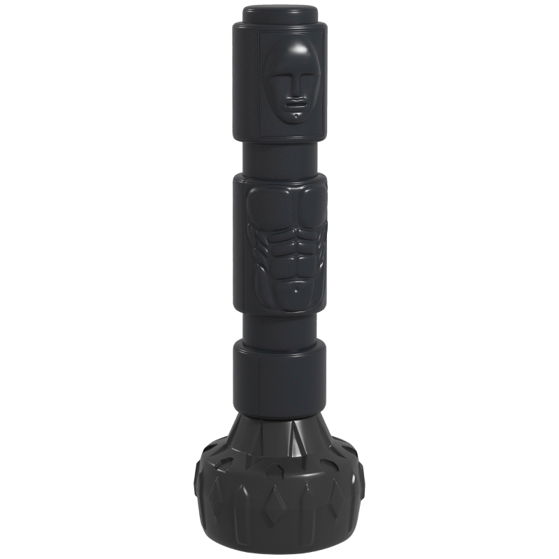 SPORTNOW Standboxsack, Boxdummy, versetzbare Trefferflächen, befüllbare Basis, schwarz, 56L x 56B x 175H cm