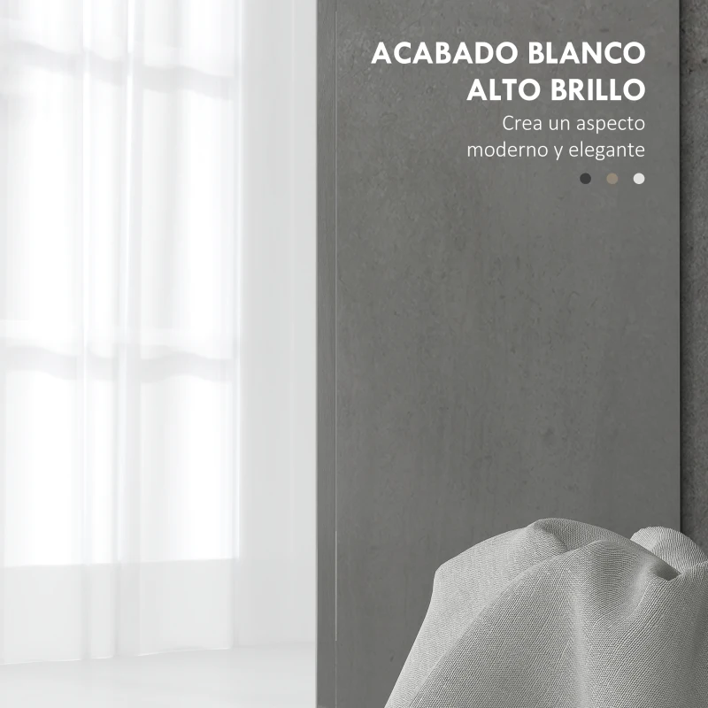 HOMCOM Mueble bajo Lavabo con 2 Puertas y Estantes Ajustables para Lavabo con o sin Pedestal 80x34x60 cm Blanco