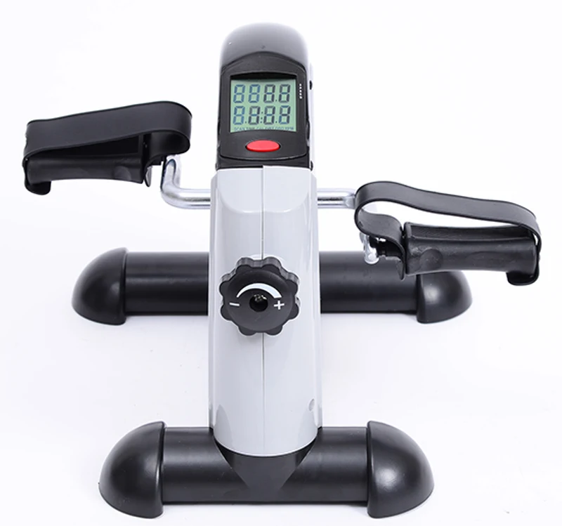 Homcom Mini Vélo d'Appartement Jambes et Bras Gris 41 x 19,5 x 32 cm