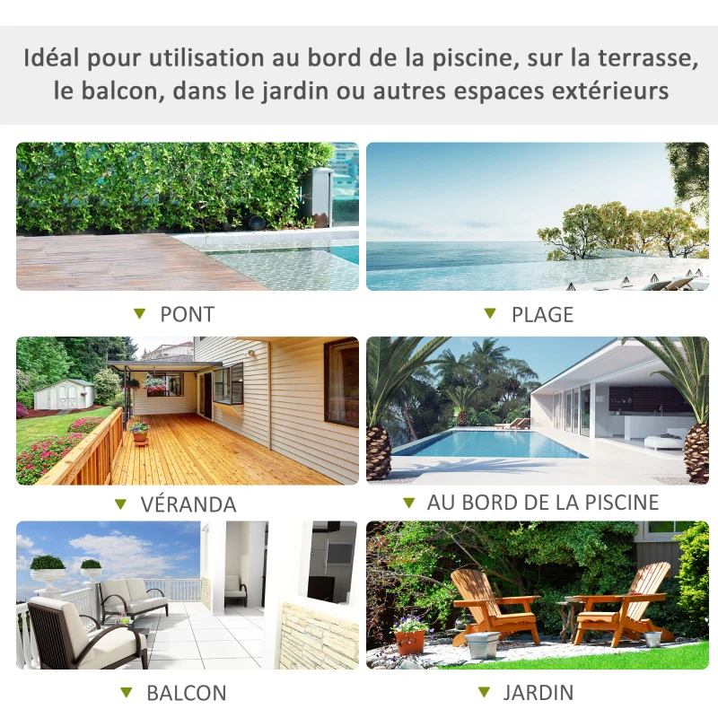 Outsunny Ensemble Salon de Jardin 6 Personnes - Grande Table rectangulaire, 6 fauteuils - 6 Coussins d'assise déhoussables Inclus - métal époxy Verre trempé 5 mm résine tressée Grise