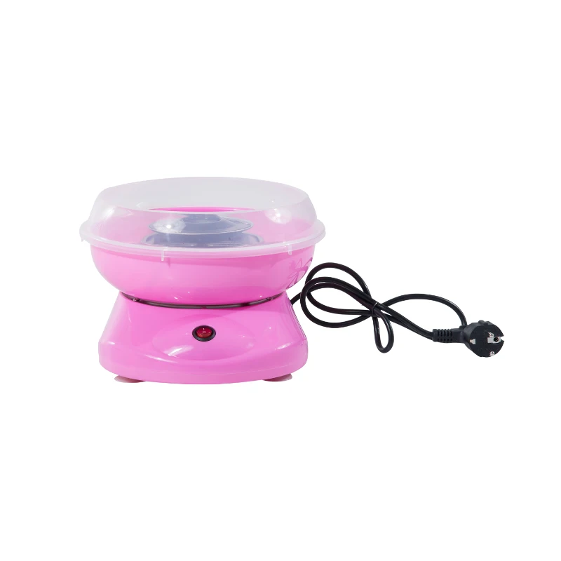 HOMCOM Machine barbe à papa pied antidérapant avec 10 tiges de bambou et 1 cuillère 27l x 26l x18hcm rose