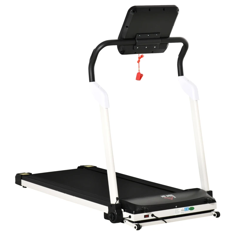 HOMCOM Tapis de course électrique pliable 1-12 km/h 400 W tapis roulant écran LED support de téléphone bande extra-large antidérapant acier PP ABS 147 x 74 x 125 cm noir