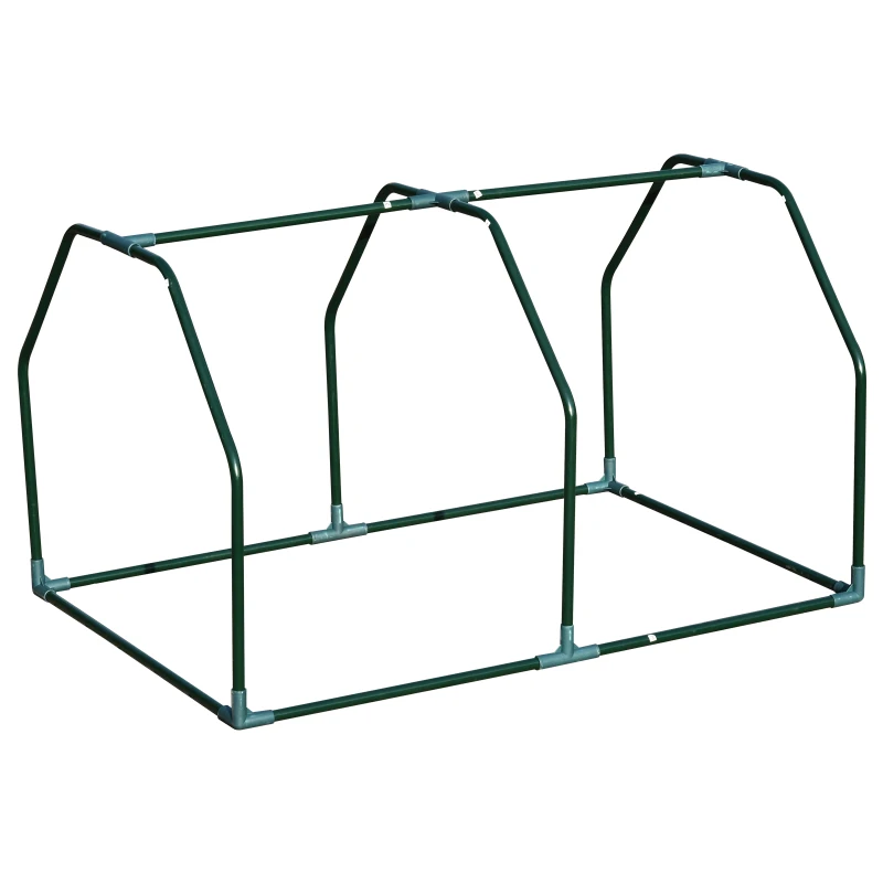 Outsunny Mini Gewächshaus, wetterbeständig, leicht zu transportieren, 99 cm x 71 cm x 60 cm, Folientunnel, Grün