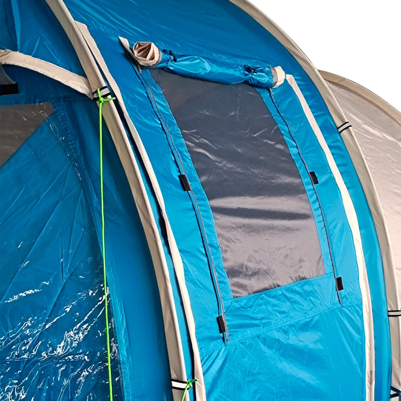 Outsunny Campingzelt Trekkingzelt Zelt, wetterbeständig, 2 Räume,  475 x 264  cm Breite x 172, Blau