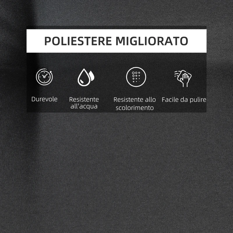 Outsunny Set 2 Cuscini per Sedia a Sdraio da Giardino, Materassini Imbottiti Impermeabili Antimuffa Antiscivolo 120x50x6cm