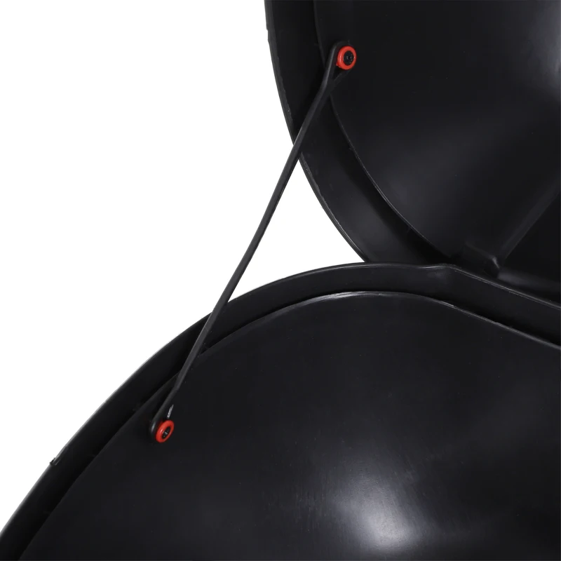 HOMCOM Baule Bauletto per Moto Motorini Scooter Posteriore Universale in Plastica 40 x 38 x 28cm Nero, 24L