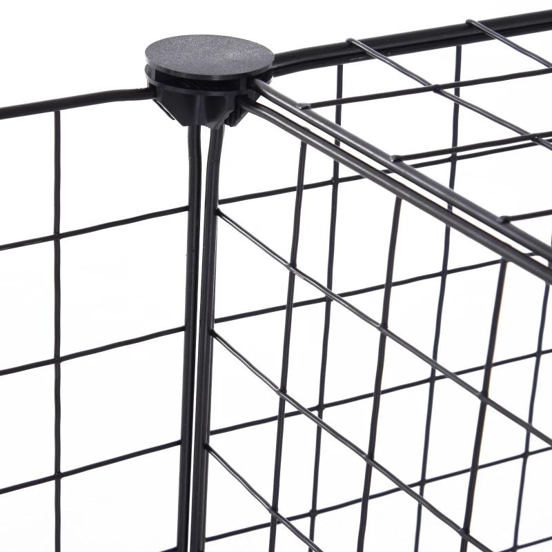 PawHut Cage parc enclos pour animaux domestiques L 106 x l 73 x H 36 cm bords arrondis fil métallique noir